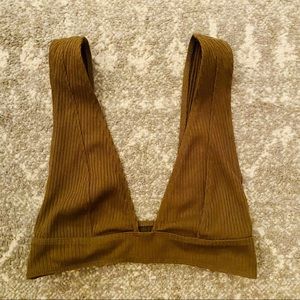 Brown bra top